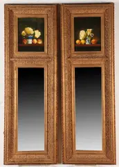 Martha Robbins Kellar, A Pair: "Fruit and Flowers" and "Golden in the Light I & II,", Oil on panel