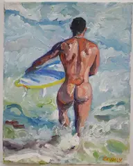 Untitled, 2014, [LGBTQ+ INTEREST] by Steven Clayton Corry, Oil on Canvas, sold Aug 2022