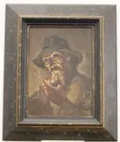 Caribbean School, The Smoker, Oil on canvas
