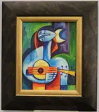 Jose Salazar Vazquez, Woman with Guitar, 2014, Oil on Canvas