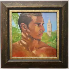 Richard Taddei, Portrait of a Moroccan Boy, 2008, [LGBTQ+ INTEREST], Oil on canvas
