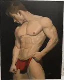 Rickie du Burke, Untitled, 2019, [LGBTQ+ INTEREST], Oil on board