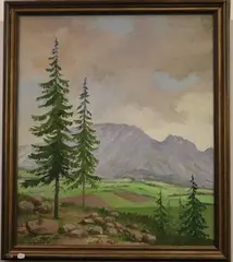 Witold Kalicki, A Park View, 1981, Oil on Canvas
