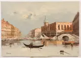 Venice View by Italian School, 1987, Oil on canvas, sold Aug 2022