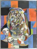 Clarence Washington, Our Family Our Family Our Family, Mixed media (gouache, watercolor, pencil, oil and/or acrylic) on paper