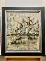 San Miguel, Urbanscape, 1961, Oil on board
