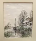September Afternoon by American School, Ink and watercolor, offered Sep 2022