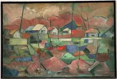 A Remote Village by Dorothy Erickson, Oil on canvas, offered Sep 2022