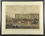 Theodore Henry Adolphus Fielding, Coaching: The Elephant and Castle on the Brighton Road, circa 1826, Colored engraving or aquating