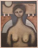Efren Medina, Mona Lisa Smiling, 1975, Oil on canvas