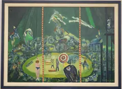Marcelo Tejada, Circo Verde (Green Circus), 1978, Oil on canvas