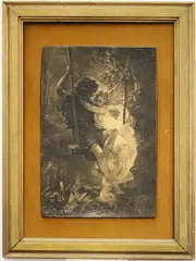 Spring by Pierre Auguste Cot, Late 19th century rubber printing plate used to print Pierre Auguste Cot's "Spring" artwork, sold Sep 2022