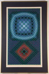 Victor Vasarely, Mita, Pencil signed lower right corner