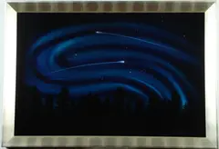 Chris DeRubeis, Clear Tahoe Nights, circa 2014, Mixed media on aluminum including air-brush painting and hand-ground surfaces
