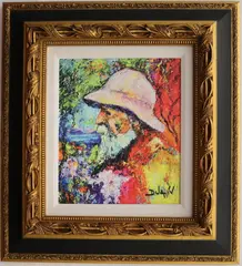 Duaiv, Renoir au Chapeau Blanc, circa 2018, Limited edition hand embellished giclee on canvas numbered 369