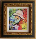 Duaiv, Renoir au Chapeau Blanc, circa 2018, Limited edition hand embellished giclee on canvas numbered 369