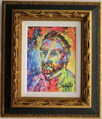 Duaiv, Van Gosh Visage, circa 2018, Limited edition hand embellished giclee on canvas numbered 369