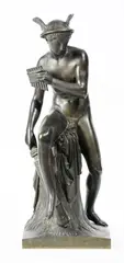 Bertel Thorvaldsen, Mercury about to Kill Argus, Patinated bronze sculpture