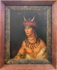 Charles Bird King, Portrait Shaumonekusse (L'letan), Oil on board