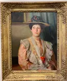 Anna Wood Brown, Etude de Jeune Fille (Portrait of a Young Woman), Oil on canvas