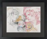 Richard Taddei, Apollo and Hyacinth, 2008, Mixed media drawing on paper