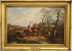Dean Wolstenholme Sr, At the Hunt, Oil on canvas