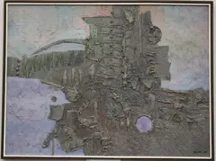 Cesar Izquierdo, Mansion del Espiritu Sereno, 1980, Oil and gesso on board