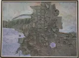 Cesar Izquierdo, Mansion del Espiritu Sereno, 1980, Oil and gesso on board