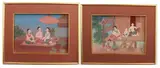 Thai School, A Pair: "The Courtship" and "Life Up Country", Oil on canvas