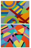 Joyce Cole, A Pair of Untitled Abstract, 2009, A pair of acrylic on canvas