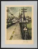 Bernard Buffet, La Route (The Road), circa 1962, Pencil signed lower right hand corner