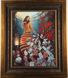 Michael Cheval, Nothing But a Pack of Cards, 2017, Ink signed and numbered at base