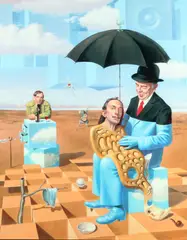 Michael Cheval, Lullaby of Uncle Magritte, circa 2016, Ink signed and numbered at base
