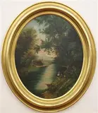 American School, A Young Fisherman, Oil on board