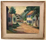 Helen Marie Stockton, Sunny Afternoon Walk, Oil on Canvas-board