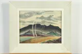 Monterrey Landscape by American School, 1939, Watercolor on paper, offered Nov 2022