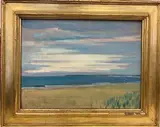 Charles Bittinger, Ocean View, 1935, Oil on canvas-board