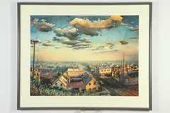 Gail Wegodsky, Sunset in America, 1989, Watercolor on paper