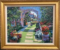 Howard Behrens, Villa Gateway, Ink signed "Behrens" at base