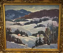 Arthur P. Loysen, Vermont Hills, Oil on canvas
