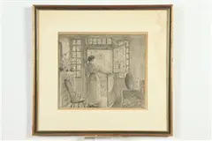 Childe Hassam, Dutch Door (Holley House, With pencil anotation "6772" and "The Dutch Door M6772" (lower left hand corner)