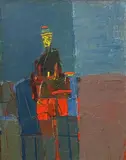 Richard Bilan, Man with Yellow face, Oil on canvas