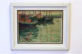 Lella Grace Woodward, Harbor in the Foreign Quarters of Gloucester, Oil on Canvas