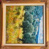 Omar Hamdi Malva, Olive Trees in Depp, Oil on canvas