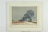 Ross Moffett, Winter Fields, Oil on Canvas-board