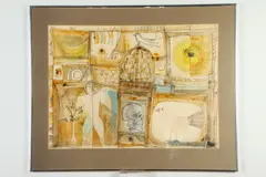 Badri Narayan, The Scholar, circa 1965, Watercolor and ink on paper