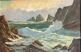 A. Wensch, Ocean view, Oil on canvas