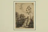 Mary Wallace Kirk, Cabin with Gourds, Mary Wallace Kirk (1889-1978) is virtually unknown today as an artist, despite her training at the Art Students League in New York, where she studied etching with Harry Sternberg