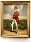 The Handsome Golfer by English School, Oil on board, sold Nov 2022