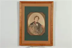 Scottish School, Portrait of a Handsome Scholar, Watercolor and gouache on paper
